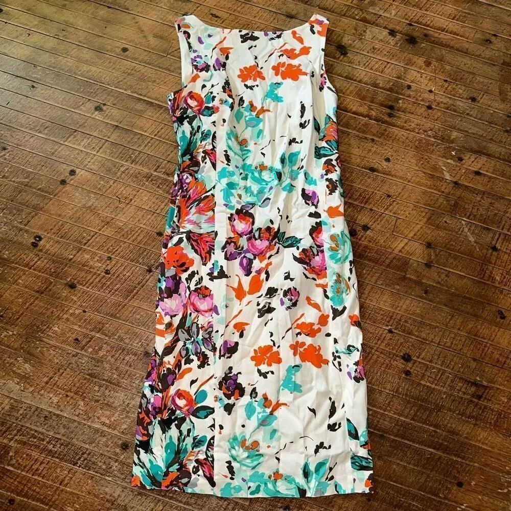 Lands End multicolored print sleeveless vacationcore dress
